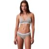 imageCalvin Klein Womens Balance Cotton Stretch Bikini Panties 3 PackShorelineGrey HeatherScorched Denim