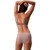 imageCalvin Klein Womens Bonded Flex Seamless 3Pack Mid Rise BikiniBlackMinkBeet Red