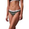 imageCalvin Klein Womens Carousel Bikini PantyBlackCharcoal HeatherDunn Plaid Kelly Green