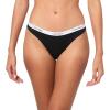 imageCalvin Klein Womens Carousel Logo Cotton Stretch Thong Panties 3 PackBlackGrey HeatherNymphs Thigh