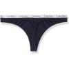 imageCalvin Klein Womens Carousel Logo Cotton Stretch Thong Panties 3 PackShorelineWhiteStripe