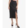 imageCalvin Klein Womens Classic Fit Straight Lux Suit Skirt Regular and Plus SizeBlack Midi