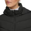 imageCalvin Klein Womens Classic Hooded Zip Front Puffer CoatLightweight Chevron Ebony
