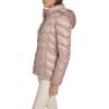 imageCalvin Klein Womens Classic Hooded Zip Front Puffer CoatPearlized Cappuccino