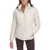 imageCalvin Klein Womens Classic Hooded Zip Front Puffer CoatStony Beige