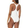 imageCalvin Klein Womens Classic Over The Shoulder One Piece SwimsuitSoft White Monogram
