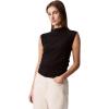 imageCalvin Klein Womens Cotton Jersey Mock Neck TopBlack
