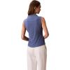 imageCalvin Klein Womens Crepe Mock Neck TopBijou Blue