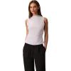 imageCalvin Klein Womens Crepe Mock Neck TopOyster Mushroom