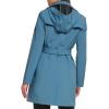 imageCalvin Klein Womens Double Breasted Belted Rain Jacket with Removable HoodDouble Breasted Oasis Teal