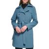 imageCalvin Klein Womens Double Breasted Belted Rain Jacket with Removable HoodDouble Breasted Oasis Teal