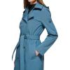 imageCalvin Klein Womens Double Breasted Belted Rain Jacket with Removable HoodDouble Breasted Oasis Teal