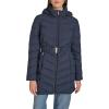 imageCalvin Klein Womens Everyday Hooded Zip Front Puffer Long Sleeve CoatDark Sapphire