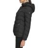 imageCalvin Klein Womens Everyday Hooded Zip Front Puffer Long Sleeve CoatLightweight Hooded Ebony