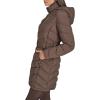 imageCalvin Klein Womens Everyday Hooded Zip Front Puffer Long Sleeve CoatMulch