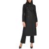 imageCalvin Klein Womens Fulllength Buttoned Wool Coat Petite Standard PlusDouble Breasted Black