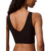 imageCalvin Klein Womens Invisibles Comfort Seamless Lightly Lined V Neck Bralette BraBlack