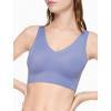 imageCalvin Klein Womens Invisibles Comfort Seamless Lightly Lined V Neck Bralette BraBleached Denim