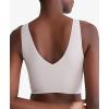 imageCalvin Klein Womens Invisibles Comfort Seamless Lightly Lined V Neck Bralette BraCloud Gray