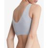 imageCalvin Klein Womens Invisibles Comfort Seamless Lightly Lined V Neck Bralette BraDapple Gray