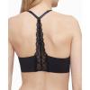 imageCalvin Klein Womens Invisibles Comfort Seamless Wirefree Lightly Lined Triangle Bralette BraBlack Lace Racerback