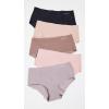 imageCalvin Klein Womens Invisibles Seamless Hipster Panties MultipackBlackCavernstoneGrey SandSubduedCedar