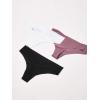imageCalvin Klein Womens Invisibles Seamless Thong Panties 3 PackBlack W Smoke Logo White W Light Caramel Logo Vintage Pink W Smoked Plum Logog