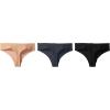 imageCalvin Klein Womens Invisibles Seamless Thong Panties 3 PackSpeakeasyLight CaramelBlack