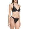 imageCalvin Klein Womens Low Waisted Elastic Logo Triangle Bikini SetBlack Logo