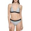 imageCalvin Klein Womens Low Waisted Elastic Logo Triangle Bikini SetPlatinum Shimmer