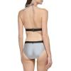 imageCalvin Klein Womens Low Waisted Elastic Logo Triangle Bikini SetPlatinum Shimmer