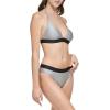 imageCalvin Klein Womens Low Waisted Elastic Logo Triangle Bikini SetPlatinum Shimmer