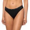 imageCalvin Klein Womens Luxe Comfort Micro Stretch Thong Panties 3 PackBlackCedarCrystal Pink