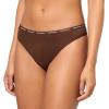 imageCalvin Klein Womens Luxe Comfort Micro Stretch Thong Panties 3 PackUmber  Cedar  Sandalwood