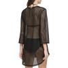 imageCalvin Klein Womens Mesh Pullover 34 Sleeve Dress Swim CoverupBlack
