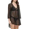 imageCalvin Klein Womens Mesh Pullover 34 Sleeve Dress Swim CoverupBlack