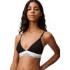 imageCalvin Klein Womens Modern Cotton Lightly Lined Triangle Wireless BraletteBlack