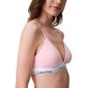 imageCalvin Klein Womens Modern Cotton Lightly Lined Triangle Wireless BraletteBuff Pink
