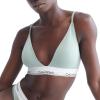 imageCalvin Klein Womens Modern Cotton Lightly Lined Triangle Wireless BraletteSage Meadow