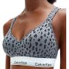 imageCalvin Klein Womens Modern Cotton Lightly Lined Wireless BraletteSavannah Cheetah Pewter