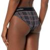 imageCalvin Klein Womens Modern Cotton Stretch Bikini PantyScotish PlaidcharcoalSundried Tomato