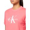 imageCalvin Klein Womens Monogram Logo Crewneck TShirtCoral Paradise