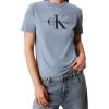 imageCalvin Klein Womens Monogram Logo Crewneck TShirtFaded Denim