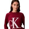imageCalvin Klein Womens Monogram Logo Mockneck SweaterMagenta Jewel