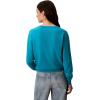 imageCalvin Klein Womens Monogram Logo VNeck SweaterTeal Slate