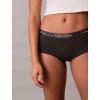 imageCalvin Klein Womens Motive Cotton Boyshort Panties 3 PackBlackCharcoal HeatherGrey Heather