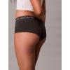 imageCalvin Klein Womens Motive Cotton Boyshort Panties 3 PackBlackCharcoal HeatherGrey Heather