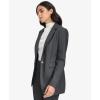 imageCalvin Klein Womens One Button Lux BlazerCharcoalCream