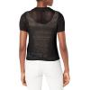 imageCalvin Klein Womens Open Stitch Cap Sleeve Polo ShirtBlack