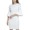 imageCalvin Klein Womens Peplum Sheath DressWhite